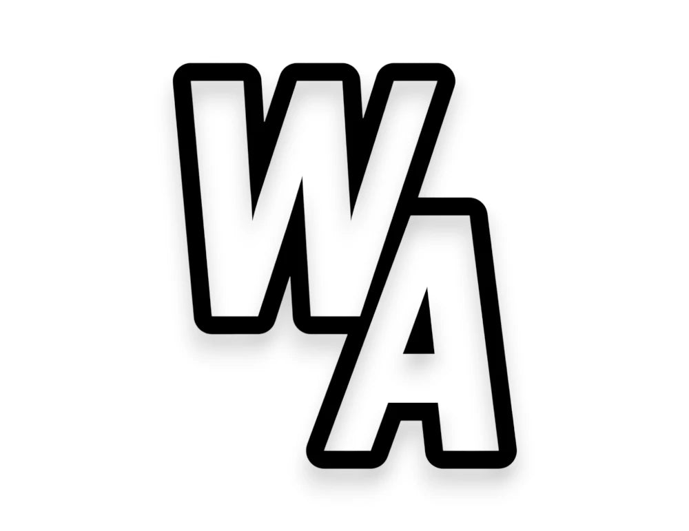 WA State Initials Sticker - STICKERNERD.COM