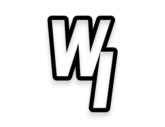 WI State Initials Sticker - STICKERNERD.COM
