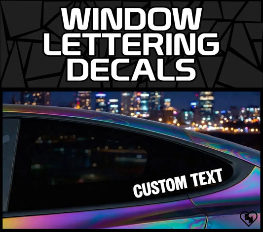 Window Lettering Decals - Vinyl Car Stickers 