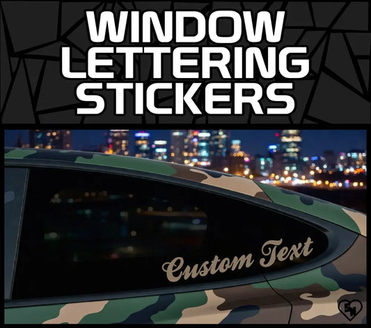Window Lettering Stickers - Vinyl Car Decals