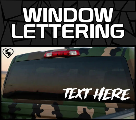 Window Lettering Stickers - Vinyl Car Decals