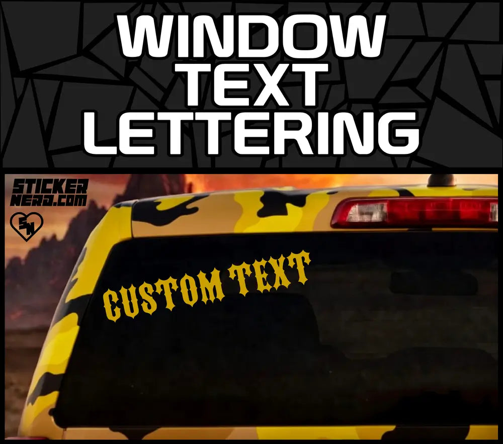 Window Text Lettering - Custom Vinyl Stickers - Window Decals - Car Lettering 