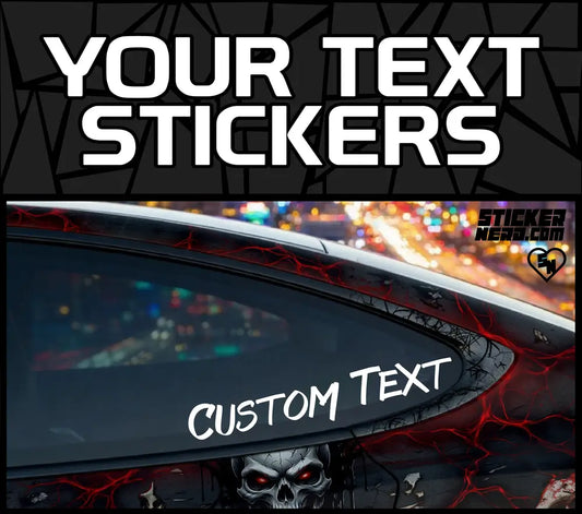 Custom Your Text Stickers - Vinyl Window Decals