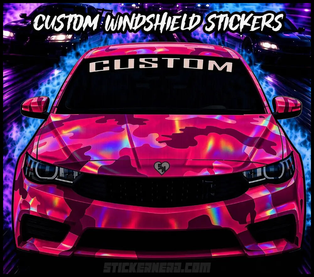 Custom Your Text Vinyl Stickers - Custom Windshield Stickers And Decals