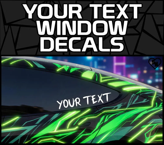 Your Text Window Decals - Custom Stickers 