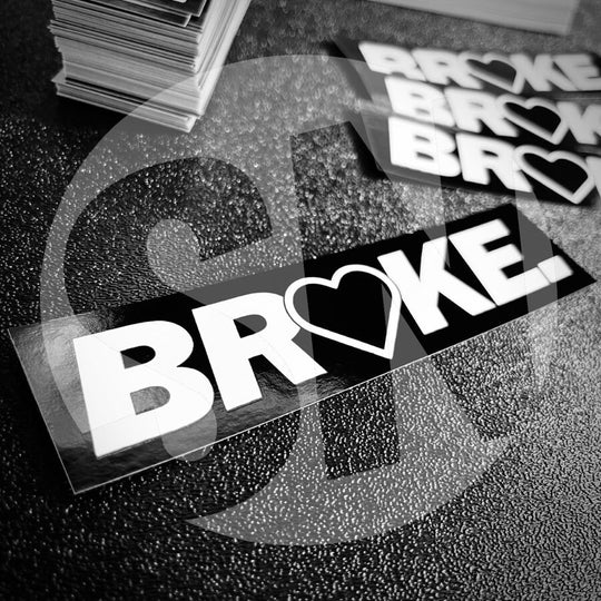 Broke Sticker - Decal - STICKERNERD.COM
