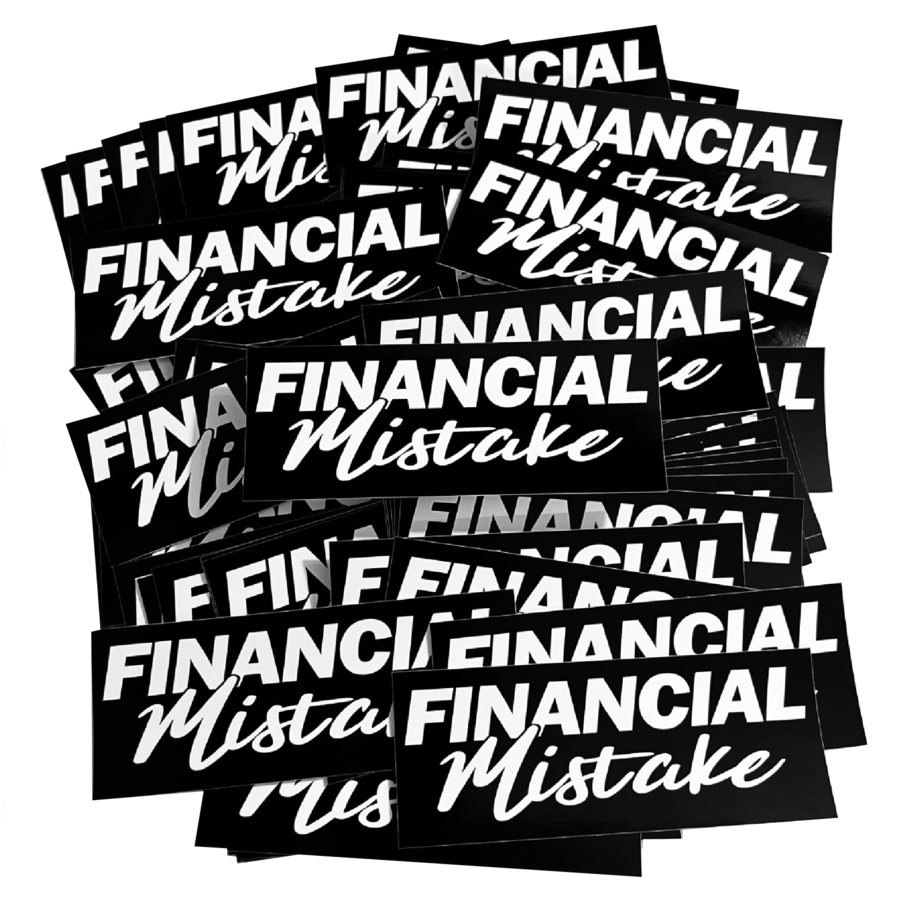 Financial Mistake Sticker - STICKERNERD.COM