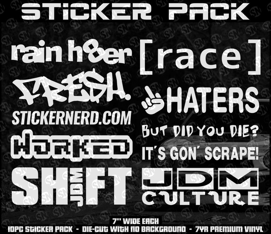 STICKER PACKS - STICKERBOMB - DECAL PACKS - JDM DECALS - STICKERNERD.COM