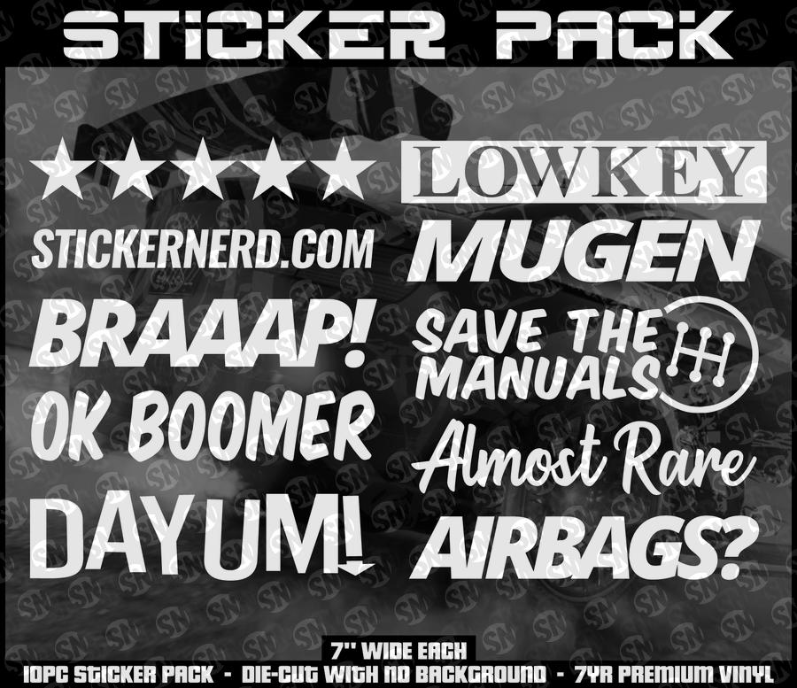 STICKER PACKS - STICKERBOMB - DECAL PACKS - JDM DECALS - STICKERNERD.COM