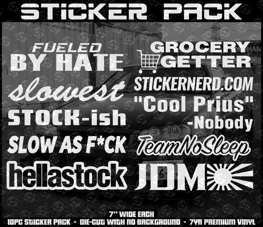 Sticker Packs - Premium Vinyl Decal Collections - StickerNerd.com