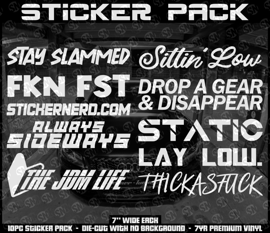 Sticker Pack - 10pc - Decal - STICKERNERD.COM