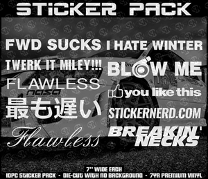 Sticker Pack - 10pc - Decal - STICKERNERD.COM