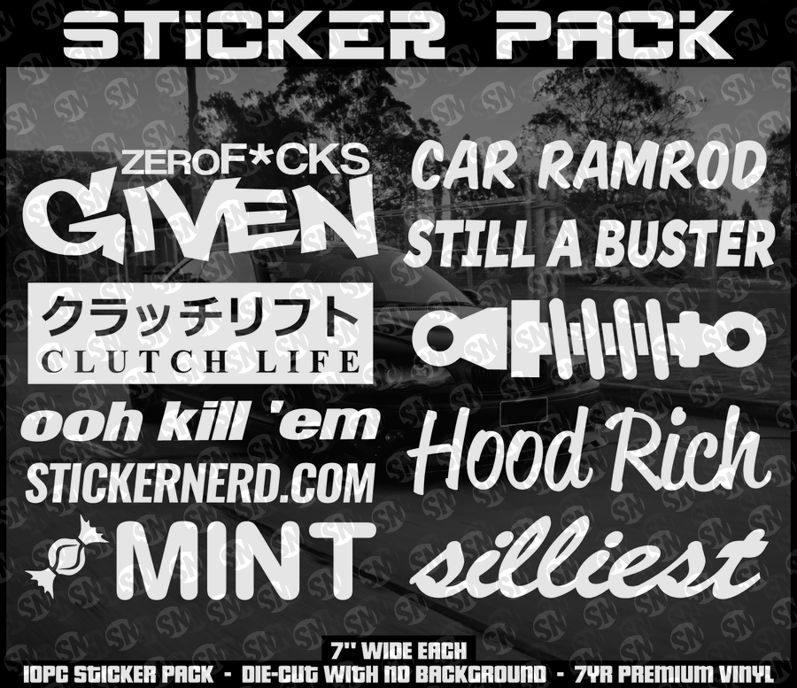 STICKER PACKS - STICKERBOMB - DECAL PACKS - JDM DECALS - STICKERNERD.COM