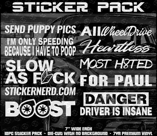 STICKER PACKS - STICKERBOMB - DECAL PACKS - JDM DECALS - STICKERNERD.COM