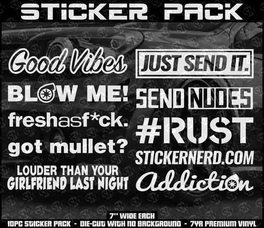 Sticker Pack - 10pc - Decal - STICKERNERD.COM